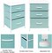 Sorbus Nightstand with 3 Drawers - Furniture Storage for Bedroom, Closet, Office Organization - Steel Frame, Wood Top, Pastel Fabric Bin